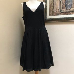 J Crew Sleeveless Black Dress Fit Flare